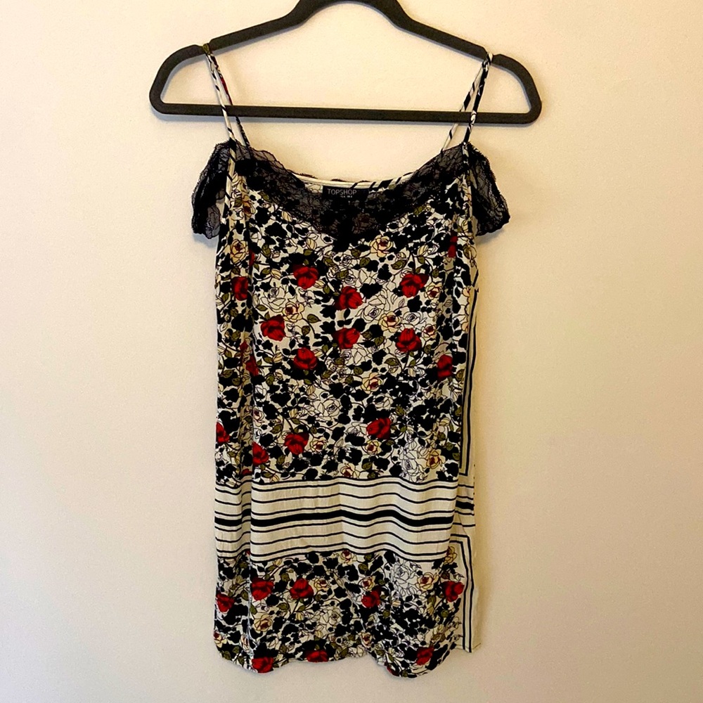 Topshop mini floral dress.